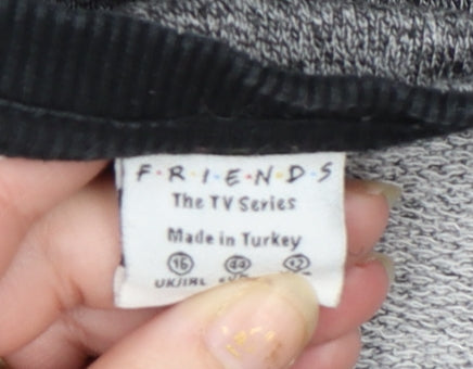 Friends The TV Series Women's Grey Long Sleeve Crew Neck Top Size 16