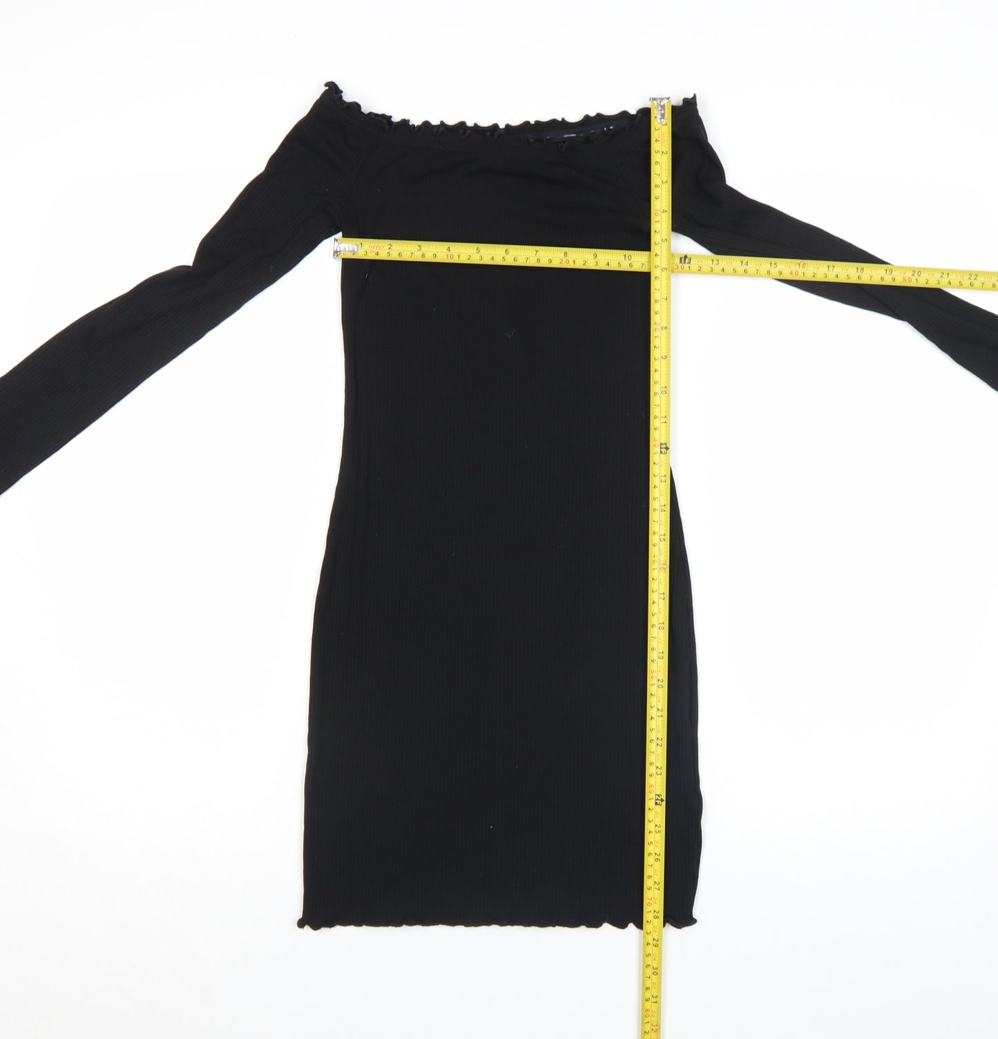 H&M Divided Women's Black XS Off Shoulder Bodycon Dress