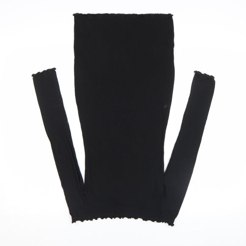 H&M Divided Women's Black XS Off Shoulder Bodycon Dress