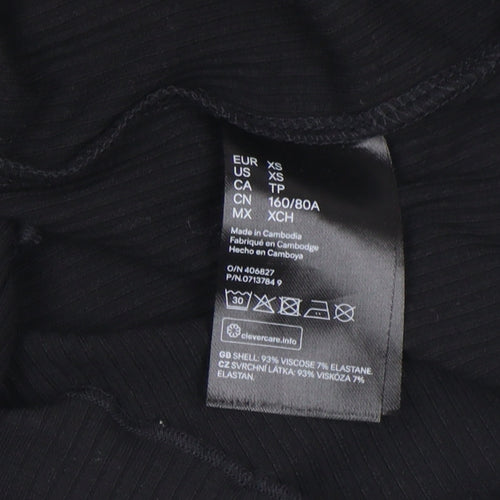H&M Divided Women's Black XS Off Shoulder Bodycon Dress
