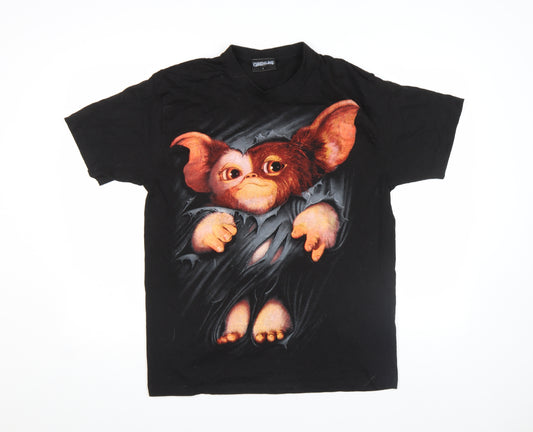 Spiral Gremlins Black Men’s L Graphic Cotton Vintage T‑Shirt