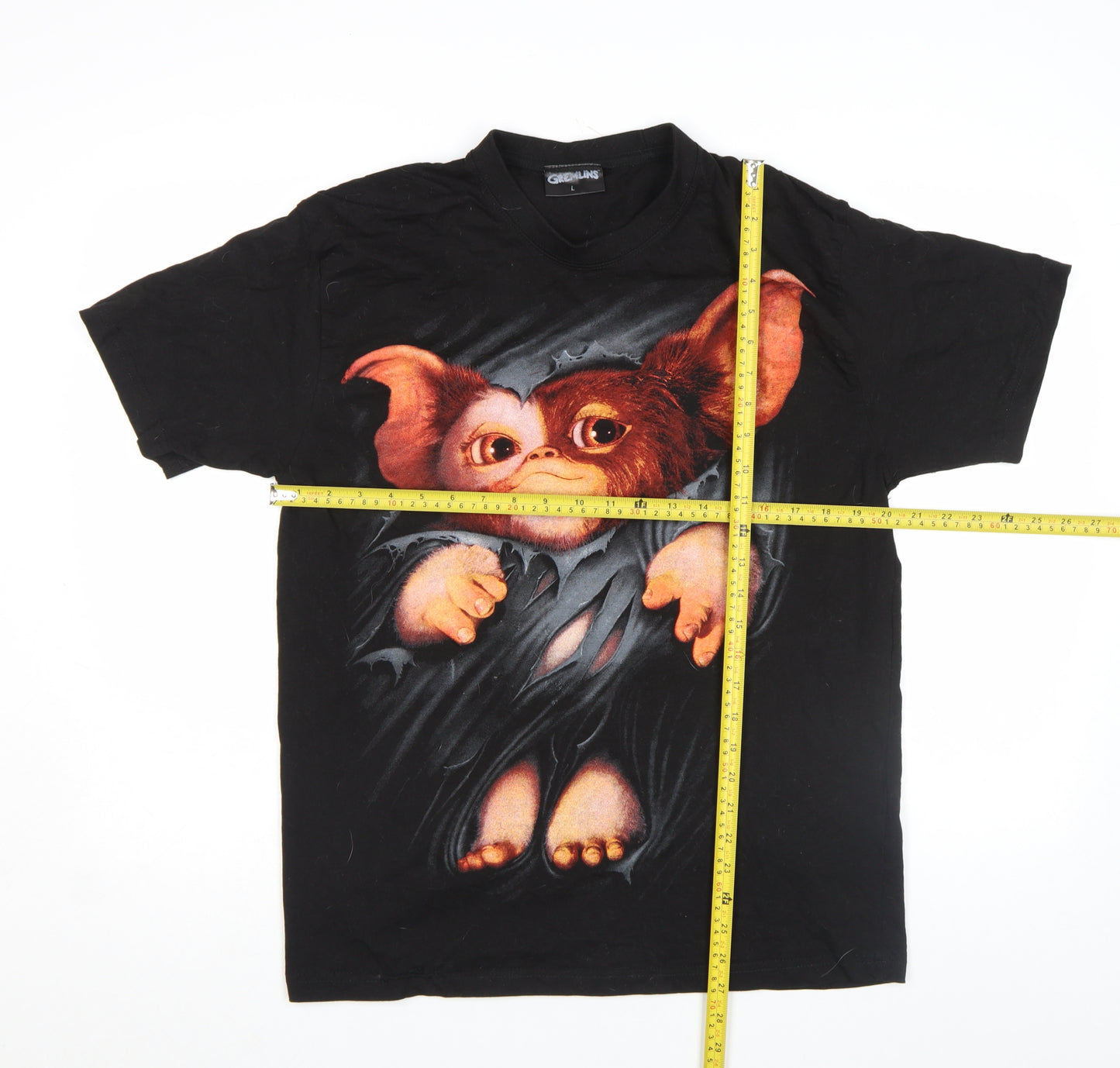 Spiral Gremlins Black Men’s L Graphic Cotton Vintage T‑Shirt
