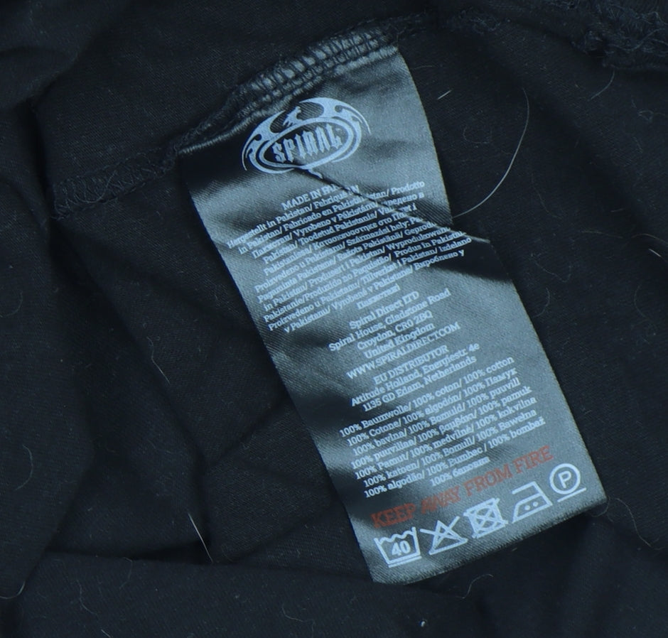 Spiral Gremlins Black Men’s L Graphic Cotton Vintage T‑Shirt