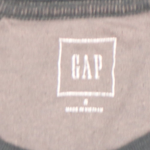 GAP Men Black Regular Fit Long Sleeve Cotton Blend Top Size S