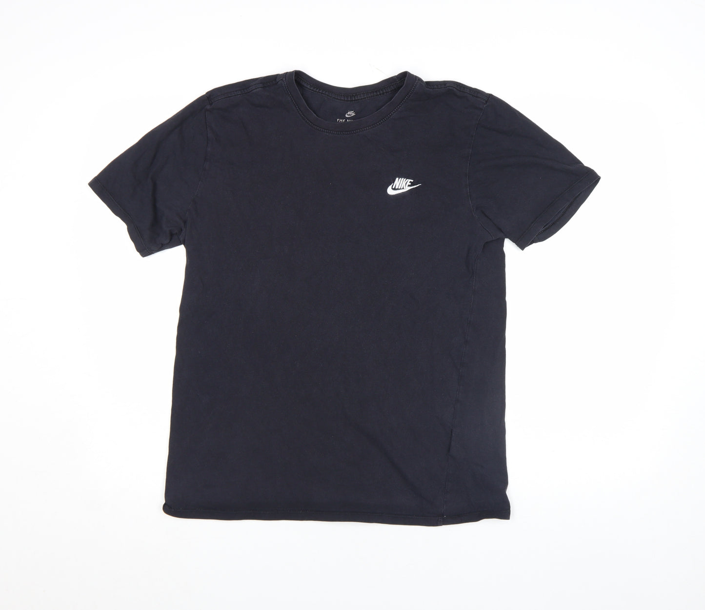 Nike Men's Black Cotton Regular Fit Logo T-Shirt Size M