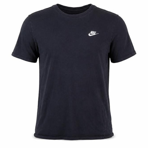 Nike Men's Black Cotton Regular Fit Logo T-Shirt Size M