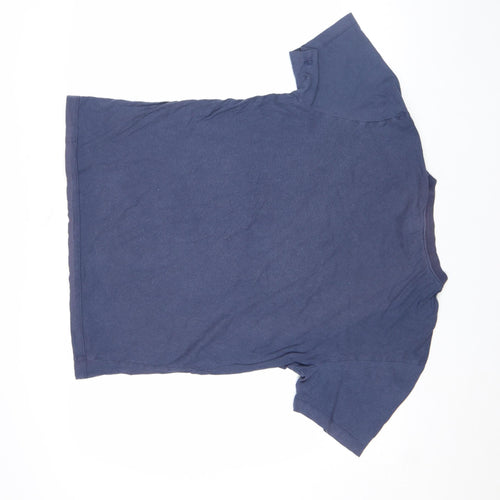 Nike Men's Blue Crew Neck Cotton T-Shirt Medium