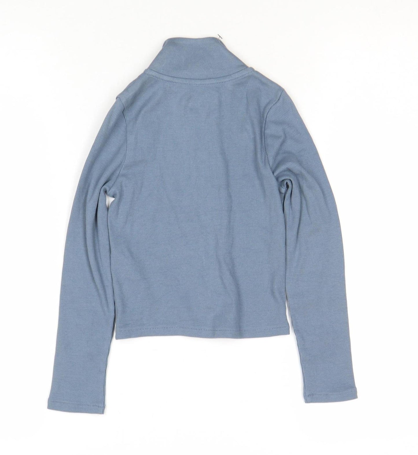Marks and Spencer Girls Blue Full Zip Knit Sweatshirt 6-7 Years
