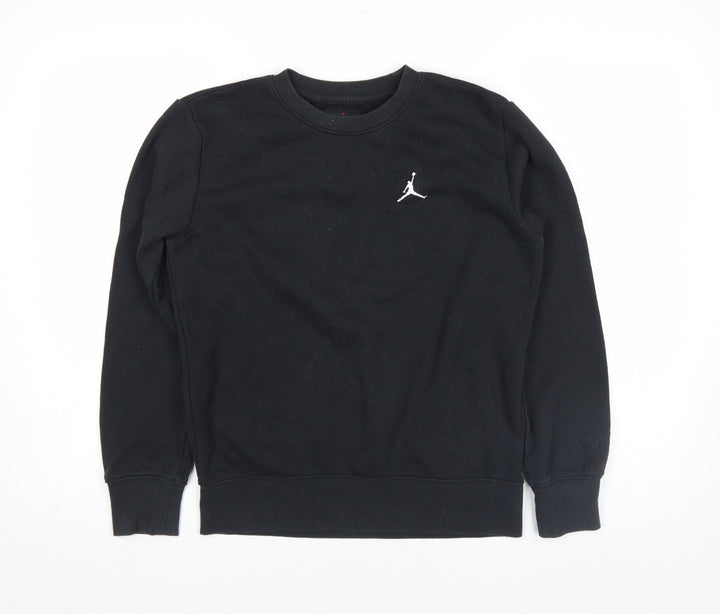 Jordan Boys Black Pullover Sweatshirt 12-13 Years Crew Neck Fleece