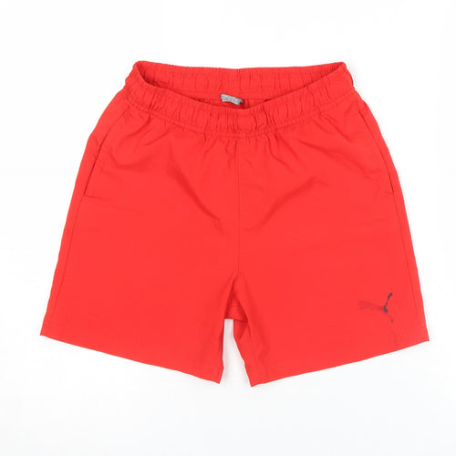 Puma Boys Red 11-12 Years Athletic Activewear Shorts