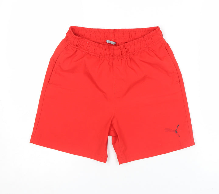 Puma Boys Red 11-12 Years Athletic Activewear Shorts