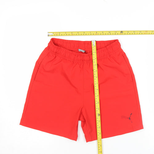 Puma Boys Red 11-12 Years Athletic Activewear Shorts