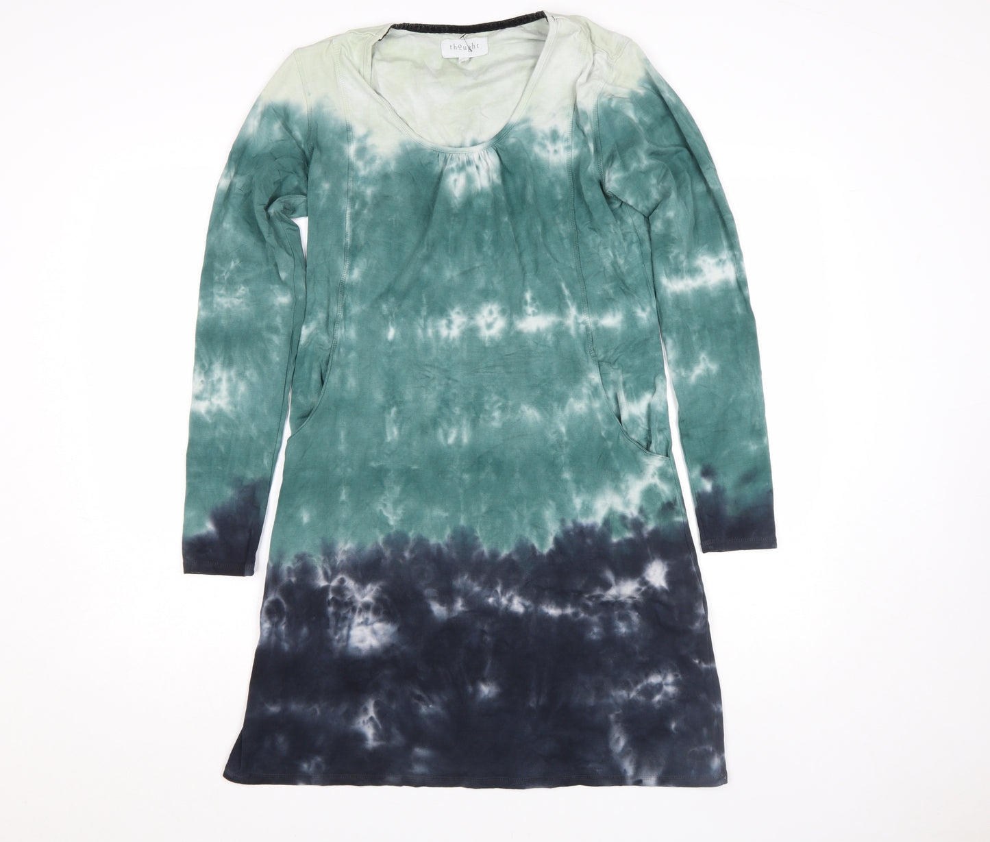 Thought Women’s Multicoloured Tie Dye Long Sleeve Shift Dress Size L