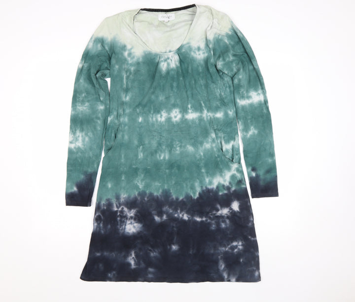Thought Women’s Multicoloured Tie Dye Long Sleeve Shift Dress Size L