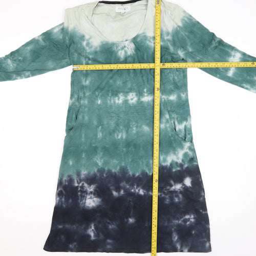 Thought Women’s Multicoloured Tie Dye Long Sleeve Shift Dress Size L
