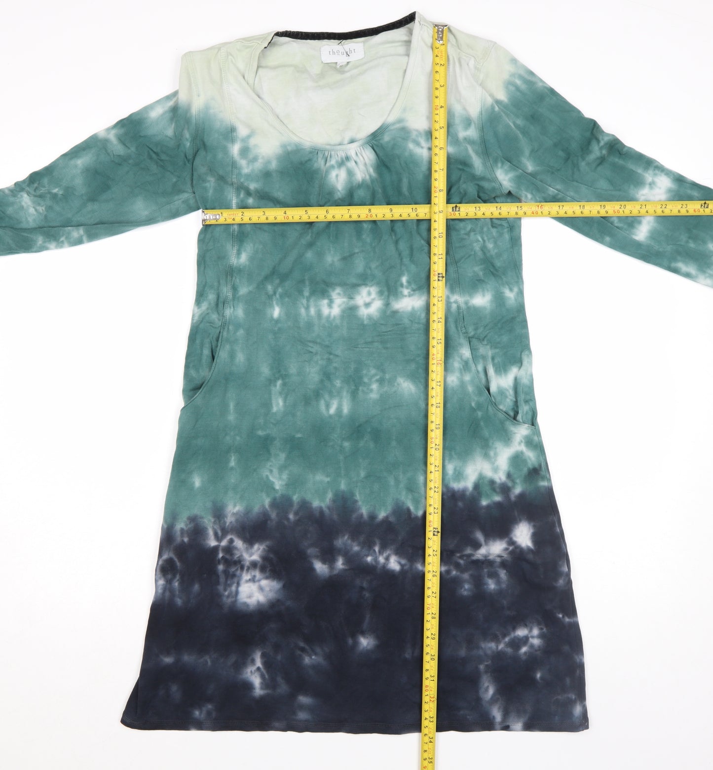Thought Women’s Multicoloured Tie Dye Long Sleeve Shift Dress Size L