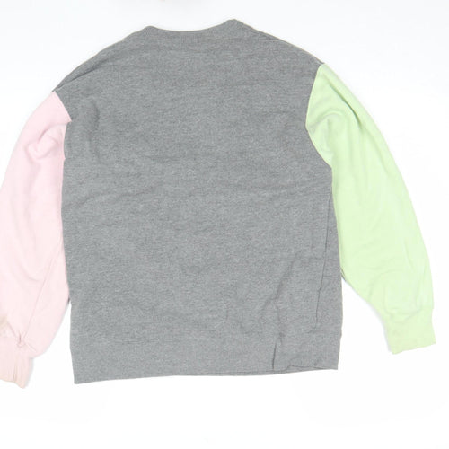 Hollister Mens Multicoloured Grey Sweatshirt XS Crew Neck Pullover