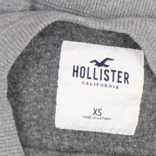 Hollister Mens Multicoloured Grey Sweatshirt XS Crew Neck Pullover
