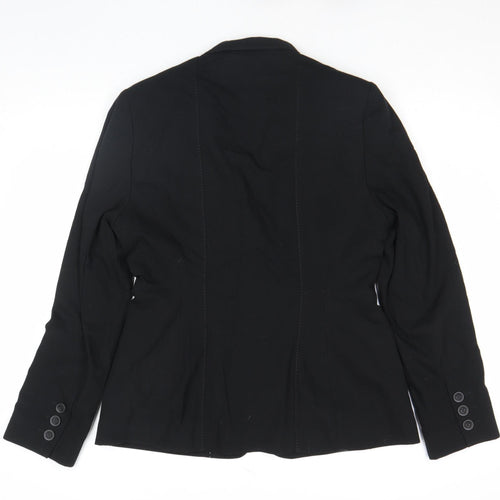 Next Woman Black Single-Breasted One-Button Blazer Size 12