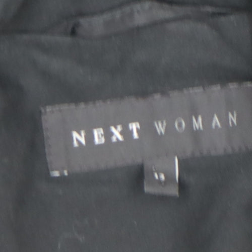 Next Woman Black Single-Breasted One-Button Blazer Size 12