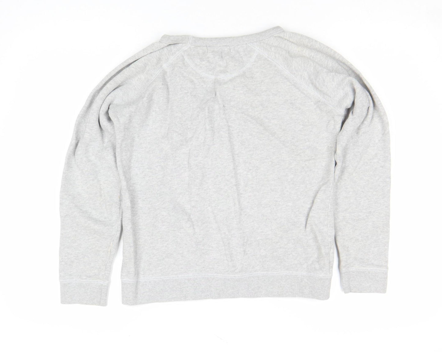 Maison Labiche Girls Grey Cotton Embroidered Pullover Sweatshirt S