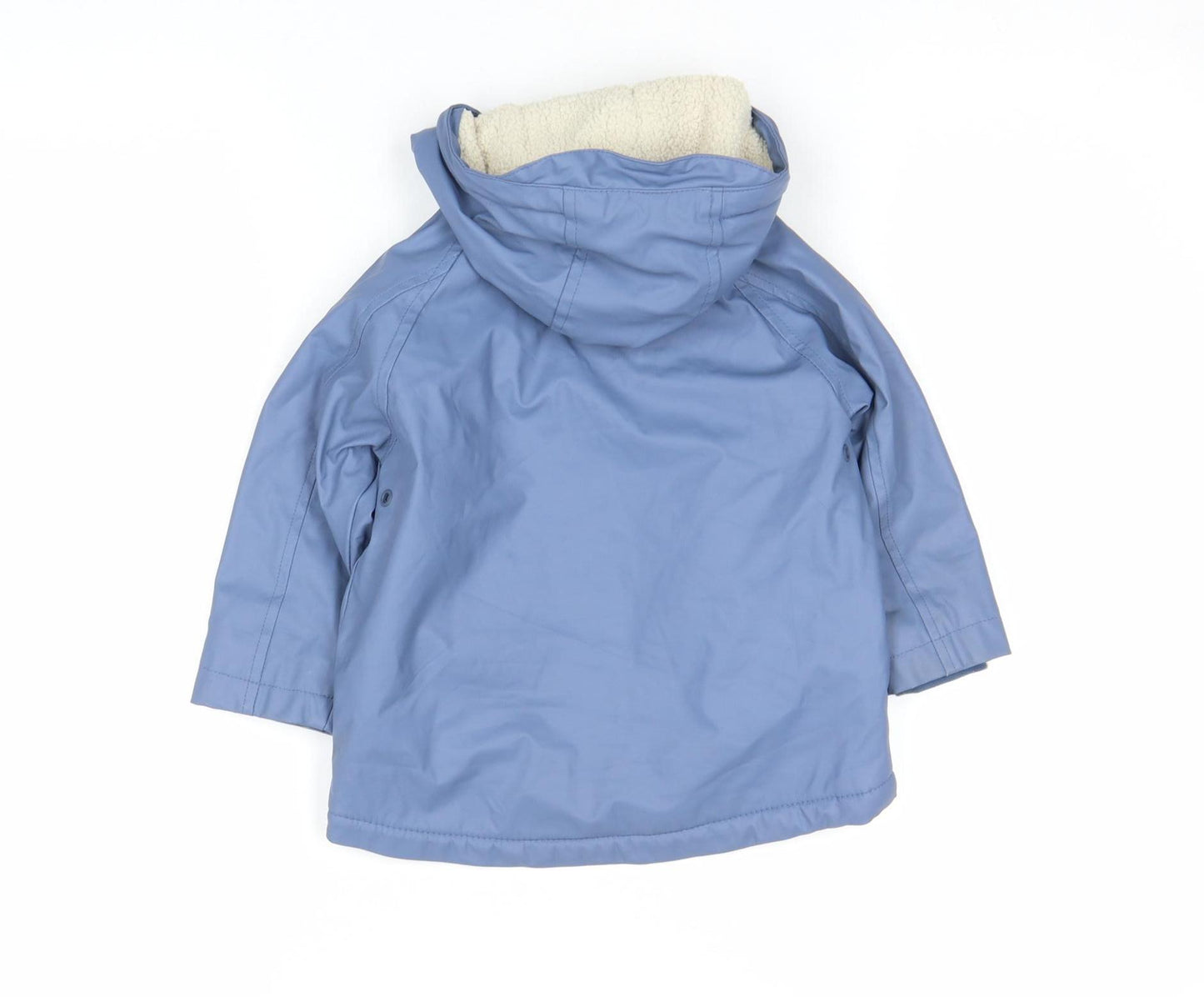 ZARA Blue Hooded Parka Coat 18-24 Months Unisex Baby Lined Winter Jacket