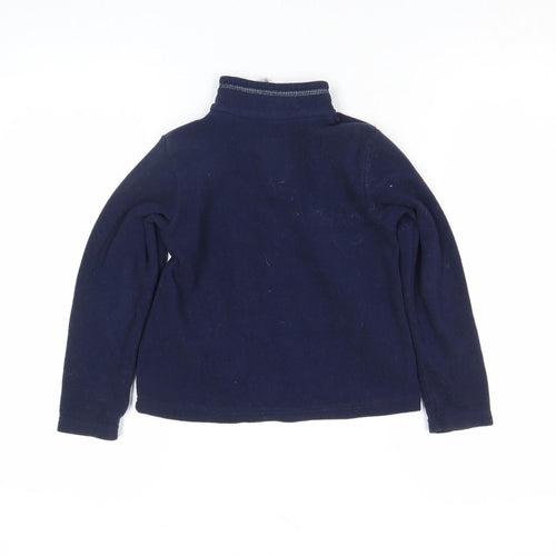 Quechua Boys Blue Fleece 1/4 Zip Hiking Pullover Top - 7 Years