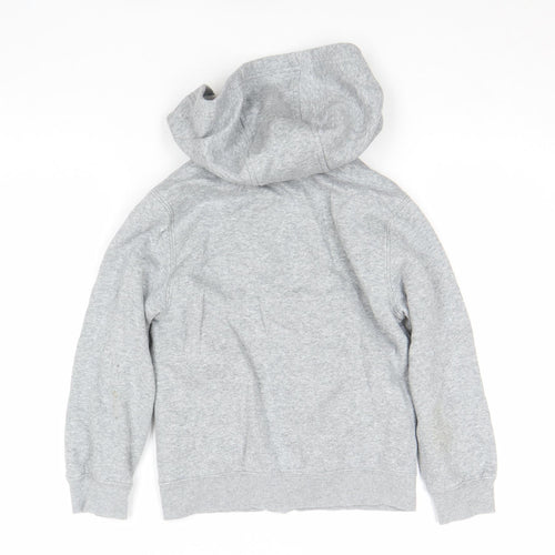 Nike Boys Grey Full Zip Hoodie Fleece 7-8 Years Regular Fit