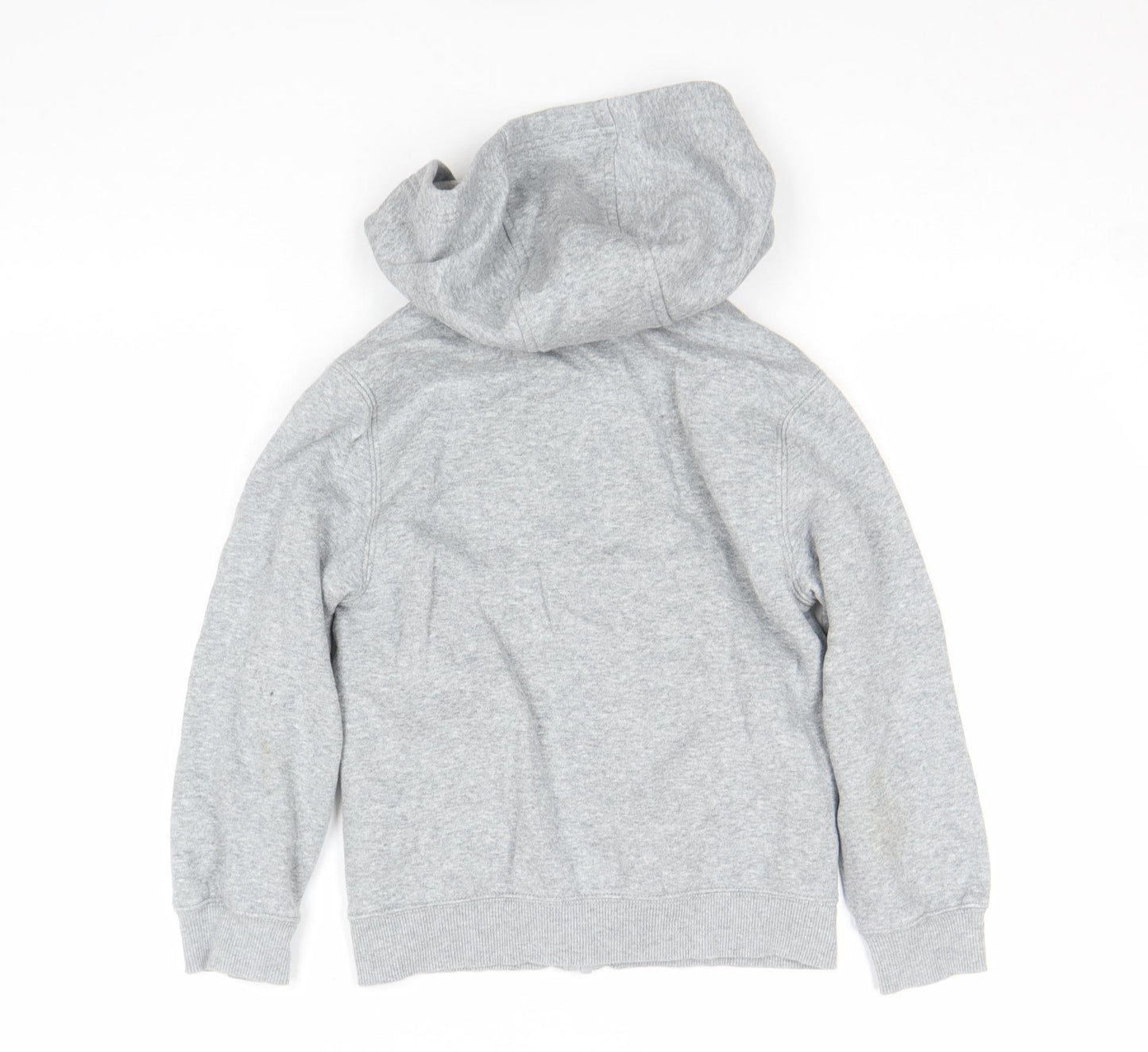 Nike Boys Grey Full Zip Hoodie Fleece 7-8 Years Regular Fit