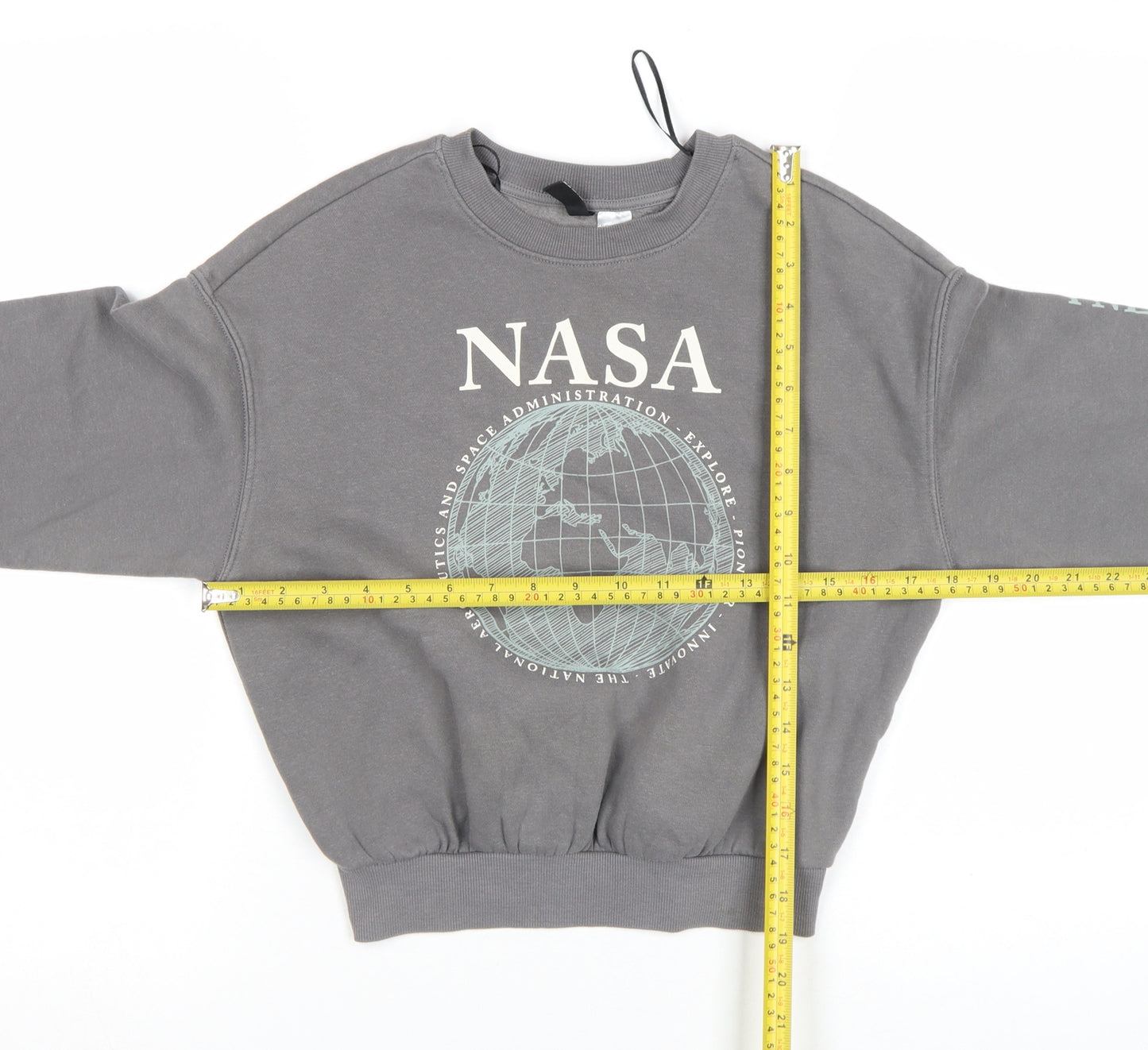 DIVIDED Girls Grey NASA Relaxed Pullover Fleece Sweatshirt XS