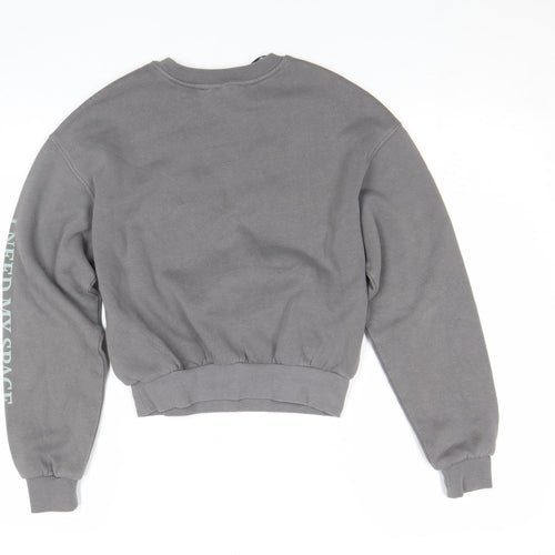 DIVIDED Girls Grey NASA Relaxed Pullover Fleece Sweatshirt XS