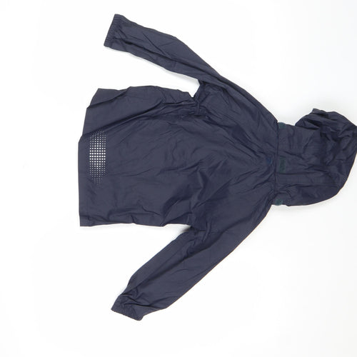 Mountain Warehouse Boys Blue Waterproof Rain Coat 5-6 Years Hooded Lightweight Jacket