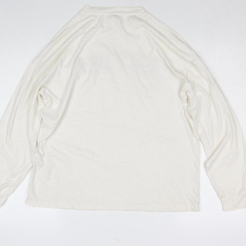Topshop Ivory Nevada Long Sleeve Cotton Unisex T-Shirt Size S