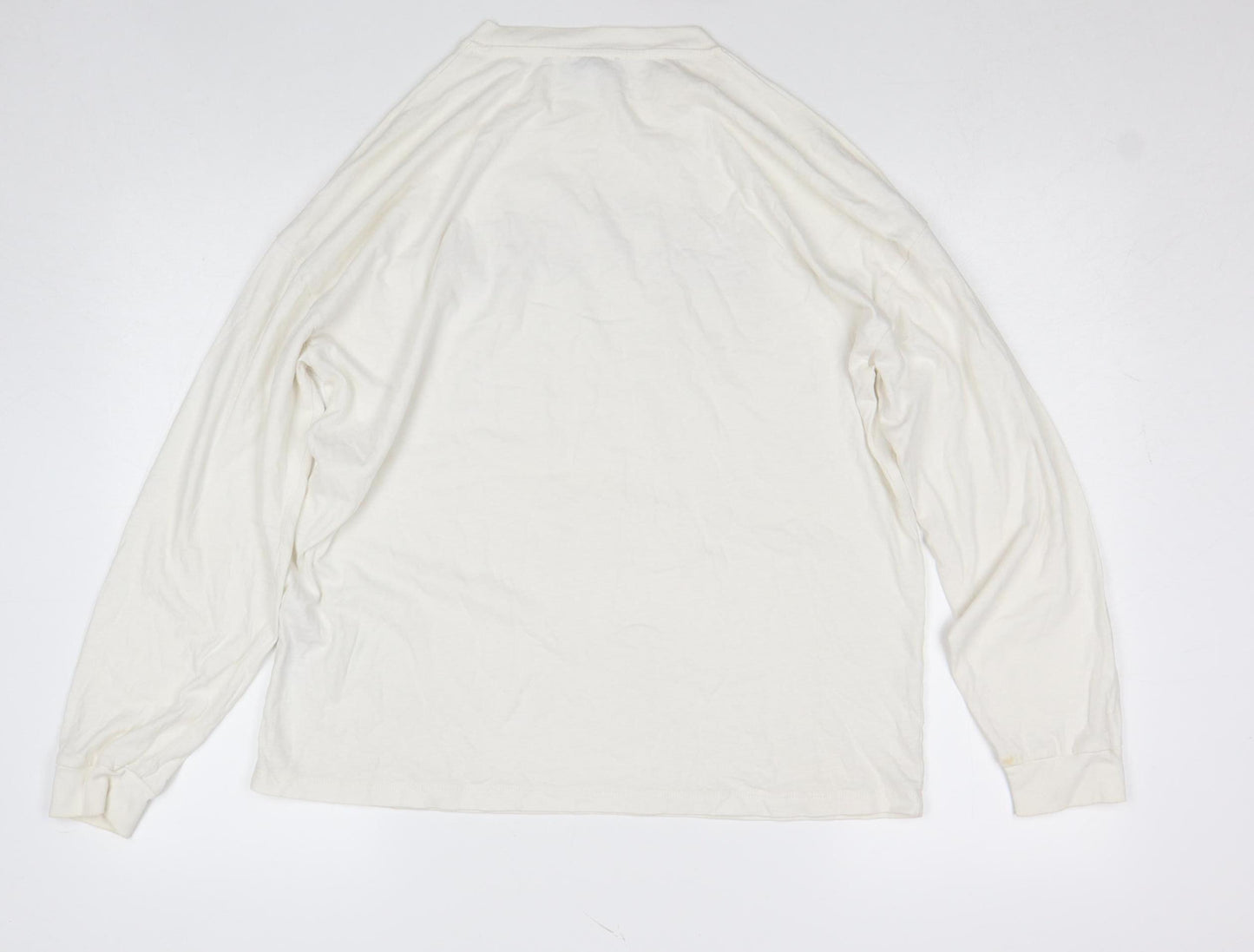 Topshop Ivory Nevada Long Sleeve Cotton Unisex T-Shirt Size S