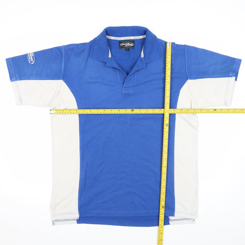 Mazon Men’s Blue Colourblock Hockey Polo Shirt Size L