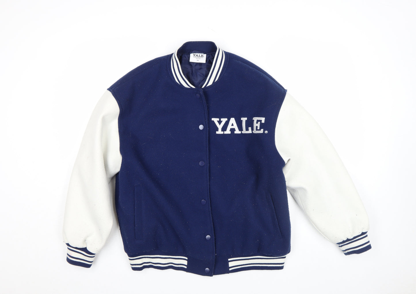 Primark Yale University Men’s Blue Varsity Jacket XS Wool Blend