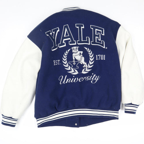 Primark Yale University Men’s Blue Varsity Jacket XS Wool Blend