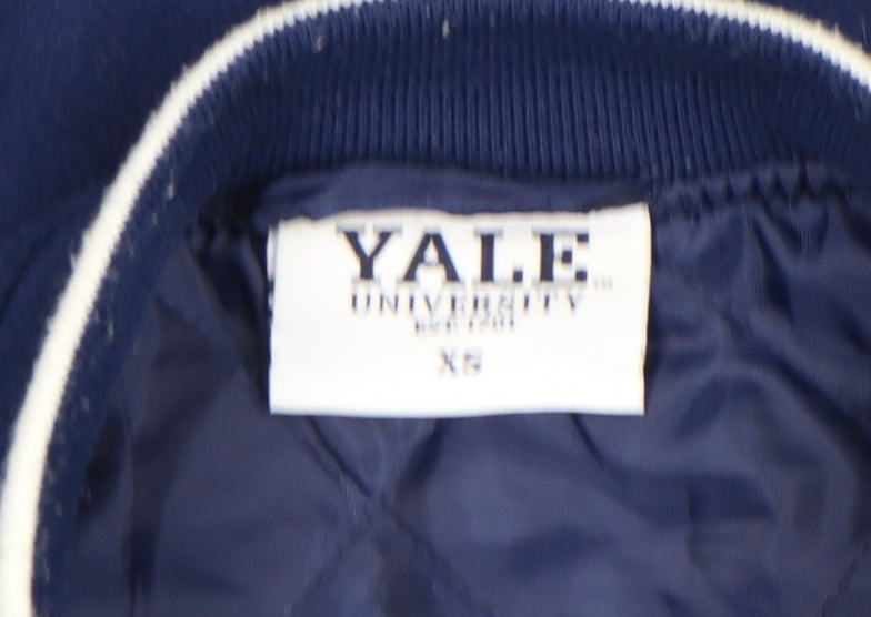 Primark Yale University Men’s Blue Varsity Jacket XS Wool Blend