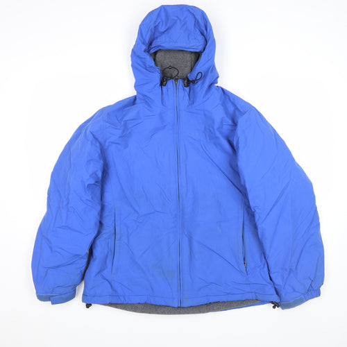 Lands' End Women's Blue Hooded Parka Jacket Size S