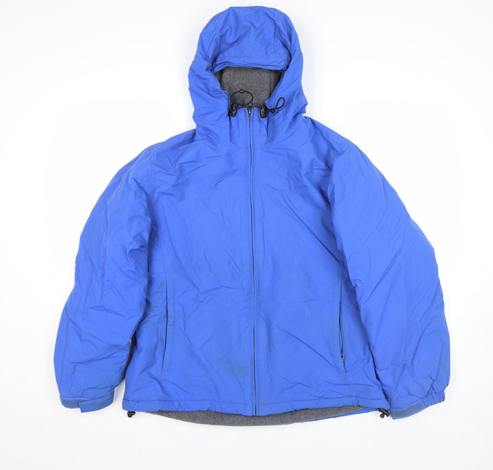 Lands' End Women's Blue Hooded Parka Jacket Size S