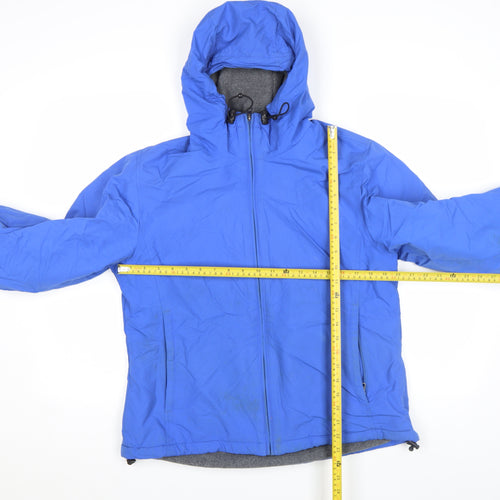Lands' End Women's Blue Hooded Parka Jacket Size S
