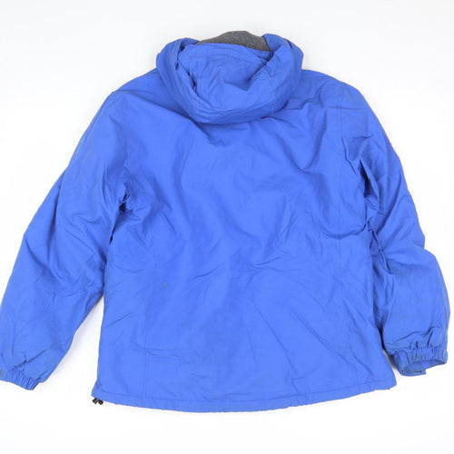Lands' End Women's Blue Hooded Parka Jacket Size S