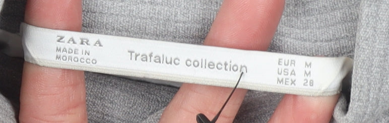 Zara Women Grey High Neck Pullover Jumper Size 12