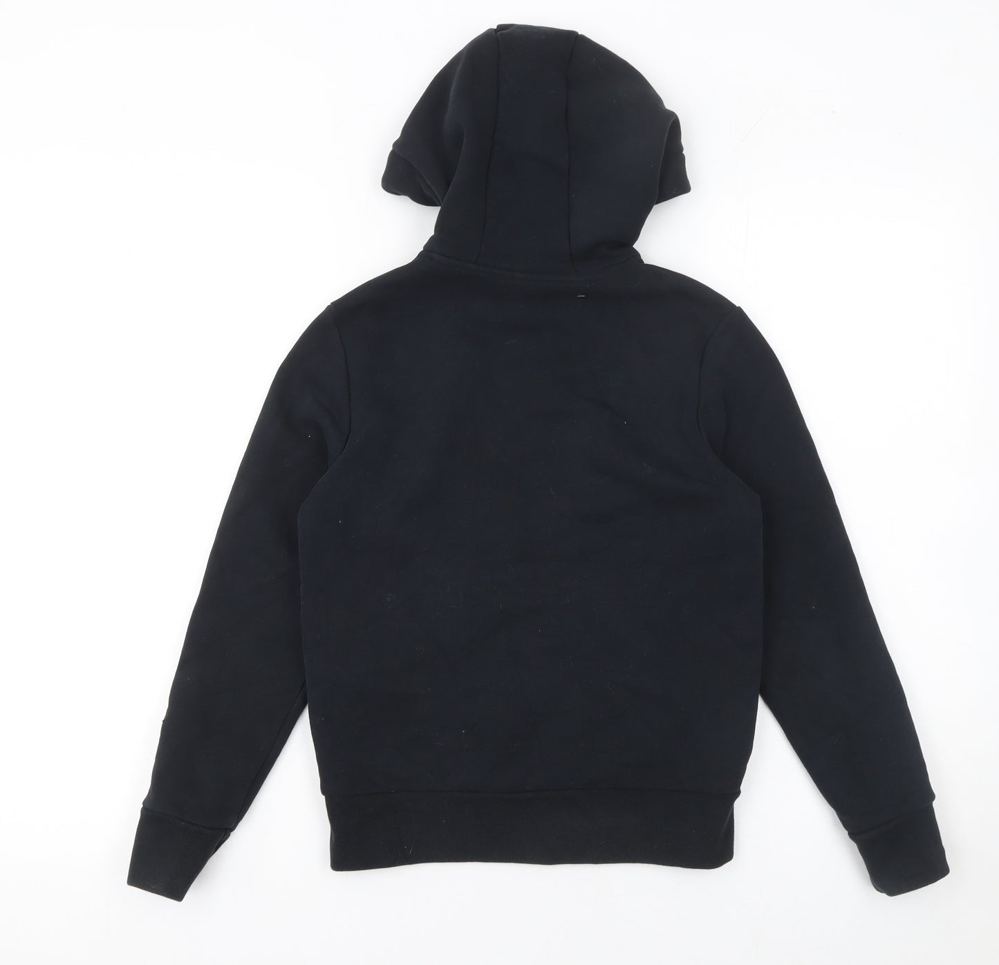 Errea Boys Black XS Full Zip Hoodie with Logo and Colourblock Design