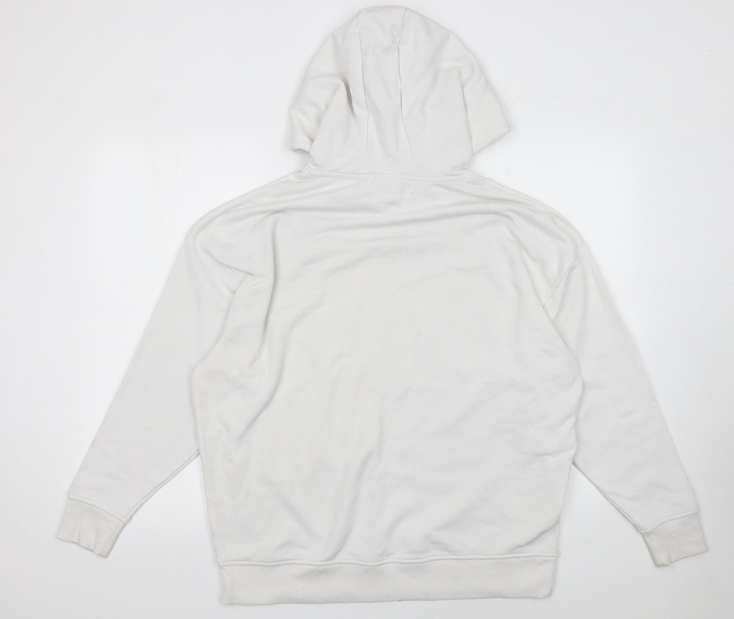 Primark Women’s White Tupac Graphic Hoodie XS Pullover Sweatshirt