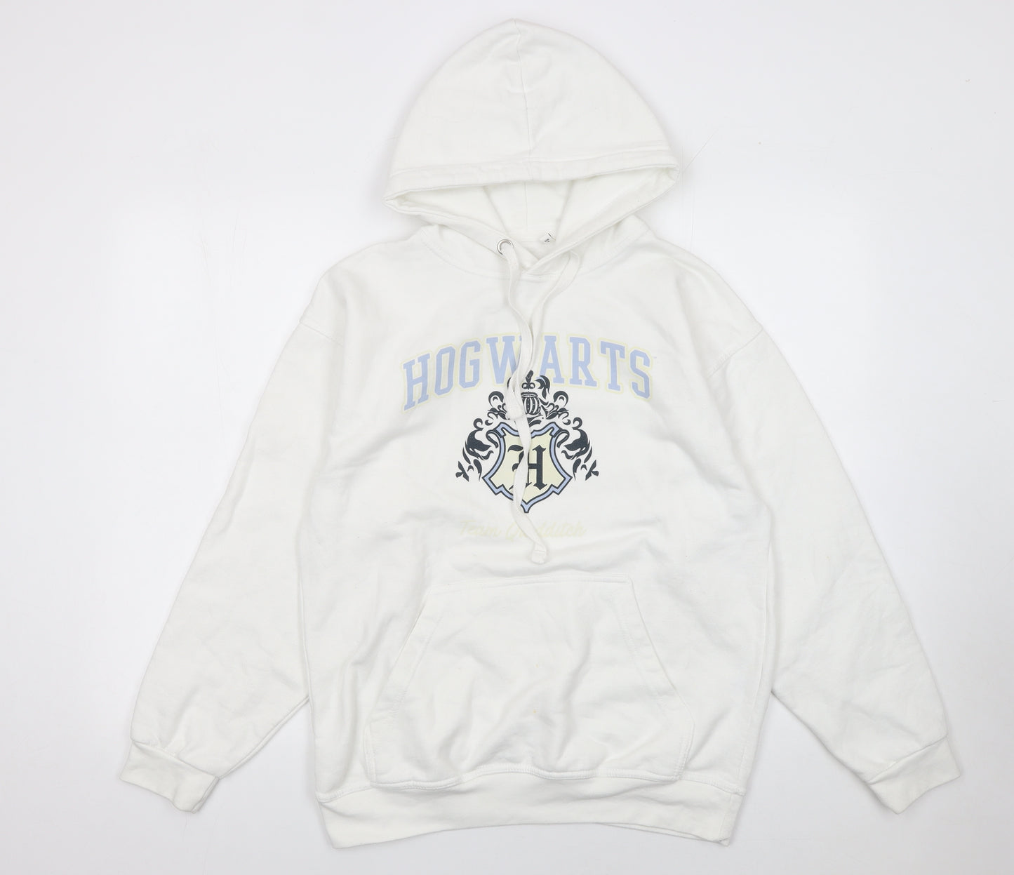 Bioworld Women’s White Hogwarts Pullover Hoodie Medium Harry Potter