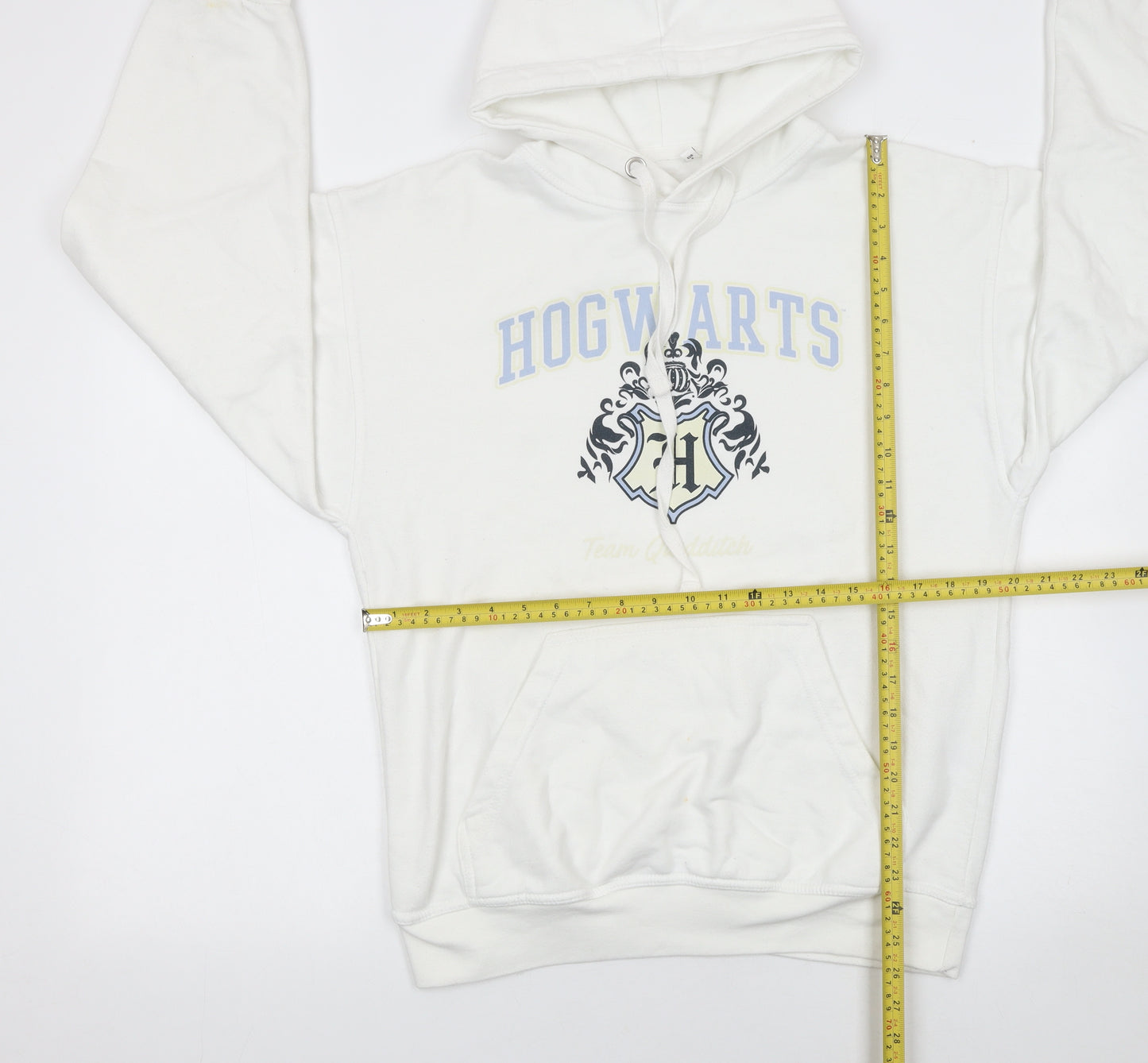 Bioworld Women’s White Hogwarts Pullover Hoodie Medium Harry Potter