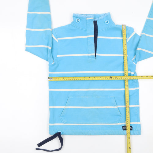 Rydale Women Blue Striped Pullover Sweatshirt Small Cotton Blend