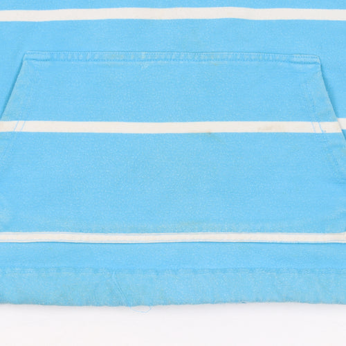 Rydale Women Blue Striped Pullover Sweatshirt Small Cotton Blend