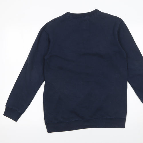 Jack Wills Womens Navy Blue Logo Crew Neck Sweatshirt UK 8